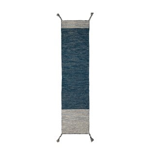 Mėlynas vilnonis kilimas Flair Rugs Anu, 60 x 200 cm