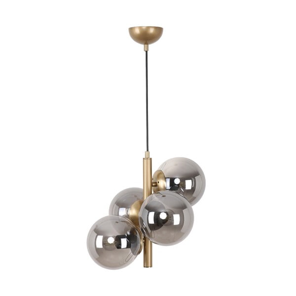 Kabantis šviestuvas pilkos spalvos/auksinės spalvos ø 15 cm su stiklo gaubtu Forte – Squid Lighting