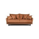 Rudos spalvos iš kordinio velveto sulankstoma/su sandėliavimo vieta sofa 215 cm Bjork – Bonami Selection