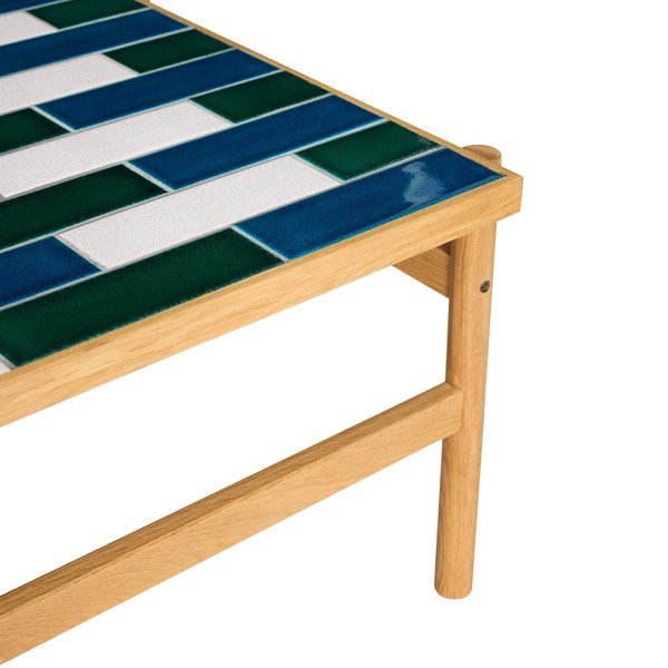 Juodos ir baltos spalvos/natūralios spalvos kavos staliukas iš ąžuolo 61x132 cm Motif – Hübsch-image-3