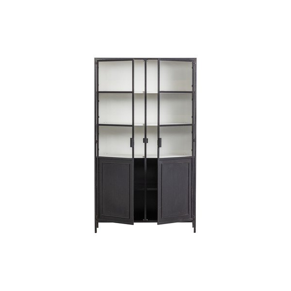 Vitrina iš metalo juodos spalvos 110x189 cm Nora – Basiclabel -image-2