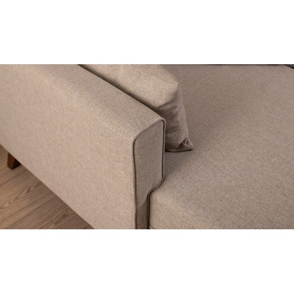 Kampinė sofa smėlio spalvos (su kairiuoju kampu) Bella – Artie-image-2