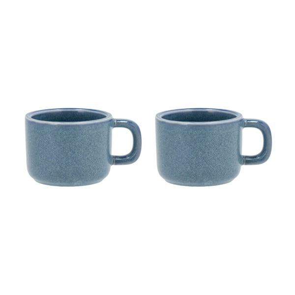 2 mėlynos spalvos porcelianinių puodelių rinkinys Villa Collection Fjord, 100 ml