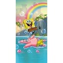 Iš medvilnės vaikiškas rankšluostis 70x140 cm Sponge Bob "Tropical Duo" – Jerry Fabrics