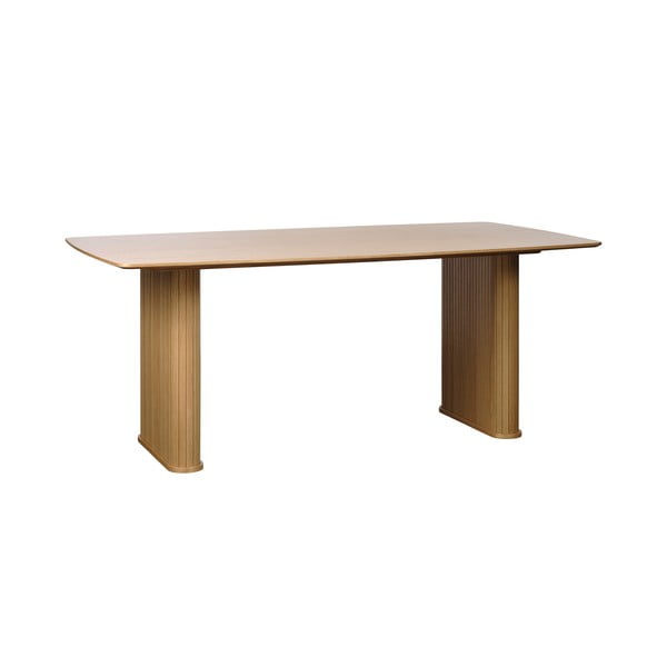 Valgomojo stalas su ąžuolo dekoro stalviršiu 100x190 cm Nola – Unique Furniture-image-2