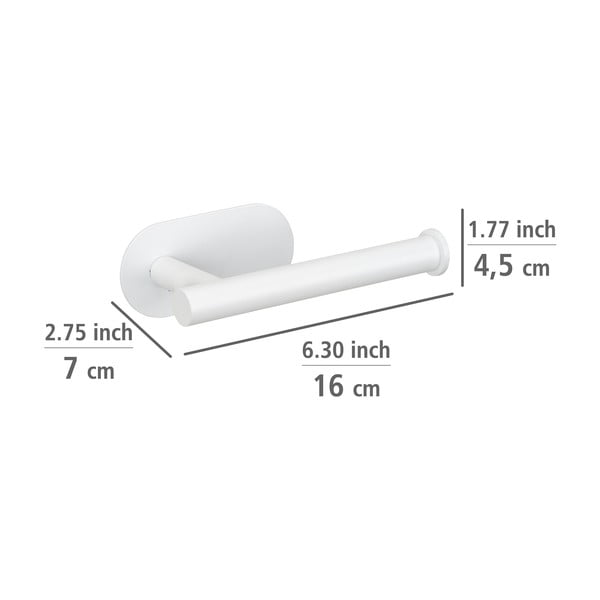 Klijuojamas iš nerūdijančio plieno laikiklis tualetiniam popieriui baltos spalvos Orea – Wenko-image-4