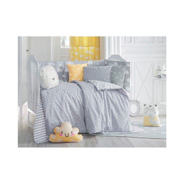 Šviesiai pilka vaikiška pagalvė su medvilne Mike & Co. NEW YORK Pillow Toy Star, 35 x 35 cm-image-1