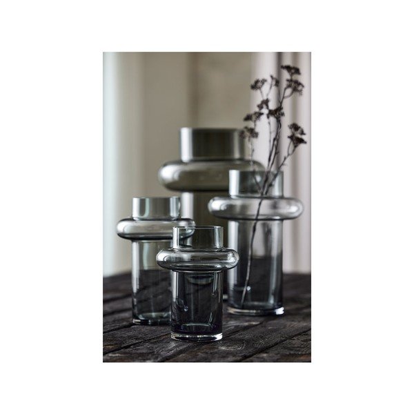 Pilko stiklo vaza Lyngby Glas Tube, aukštis 30 cm-image-3