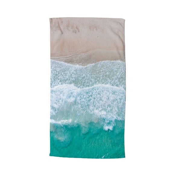 Paplūdimio rankšluostis smėlio spalvos/turkio spalvos 100x180 cm – Good Morning