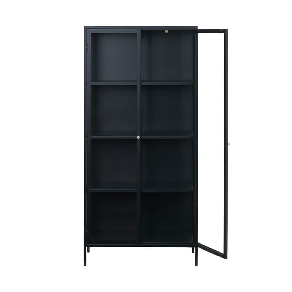 Iš metalo vitrina juodos spalvos 90x190 cm Carmel – Unique Furniture-image-3
