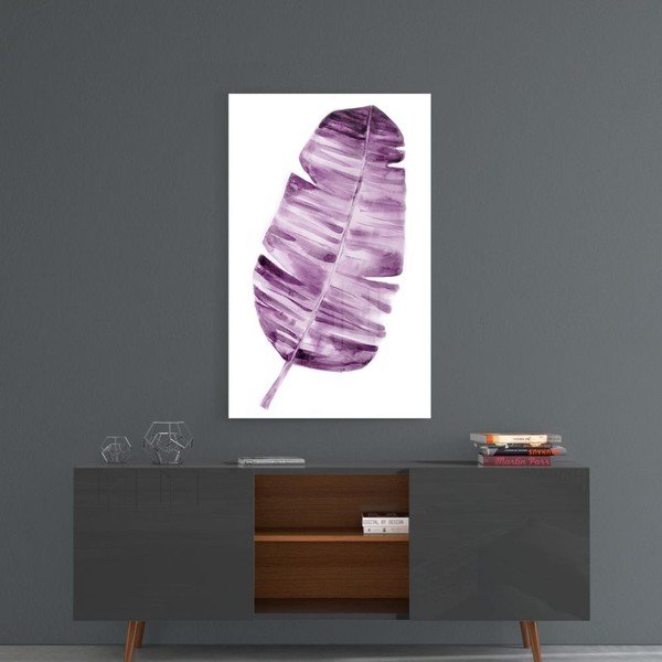 Paveikslas ant stiklo Insigne Lila Leaf, 46 x 72 cm-image-1