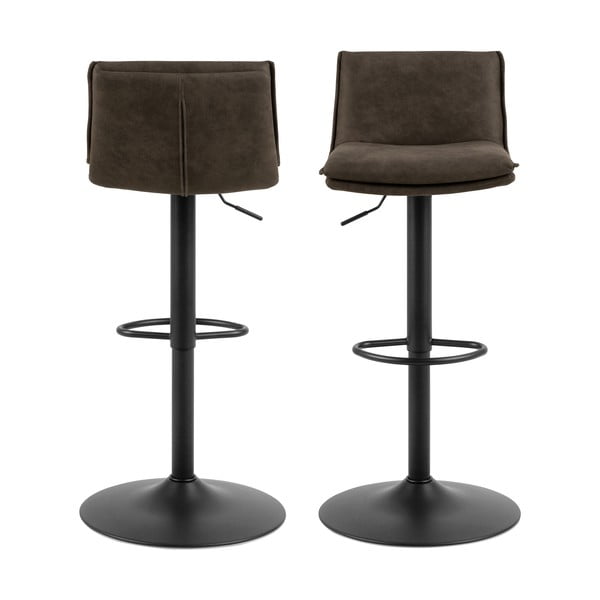 Baro taburėtės tamsiai rudos spalvos 2 vnt. 107 cm Flynn – Actona-image-2