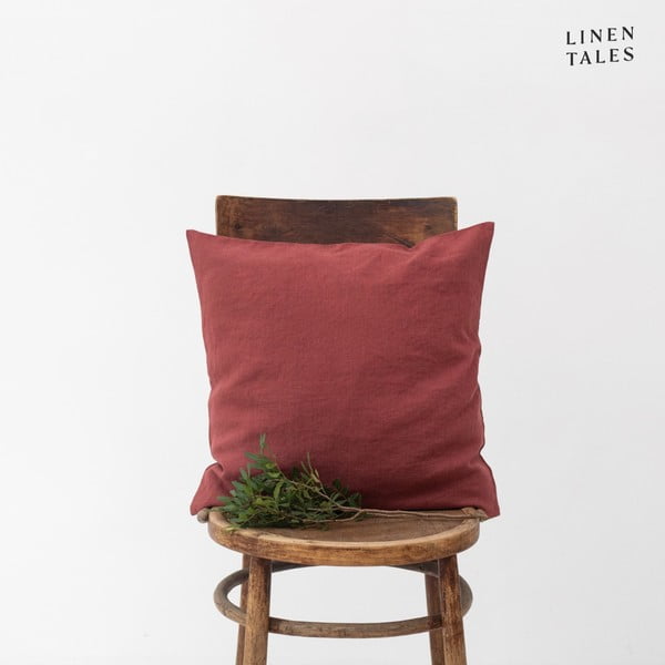 Iš lino dekoratyvinis pagalvės užvalkalas 45x45 cm Marsala – Linen Tales