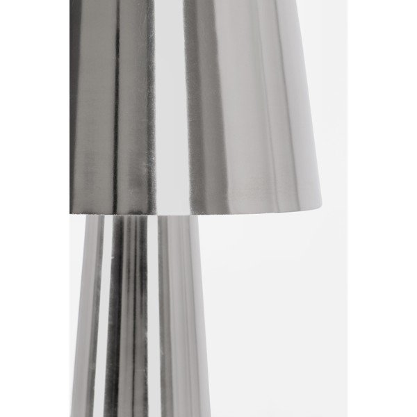 Sidabrinės spalvos iš metalo stalinis šviestuvas LED (aukštis 51 cm) su metaliniu gaubtu Turner – Bizzotto-image-2