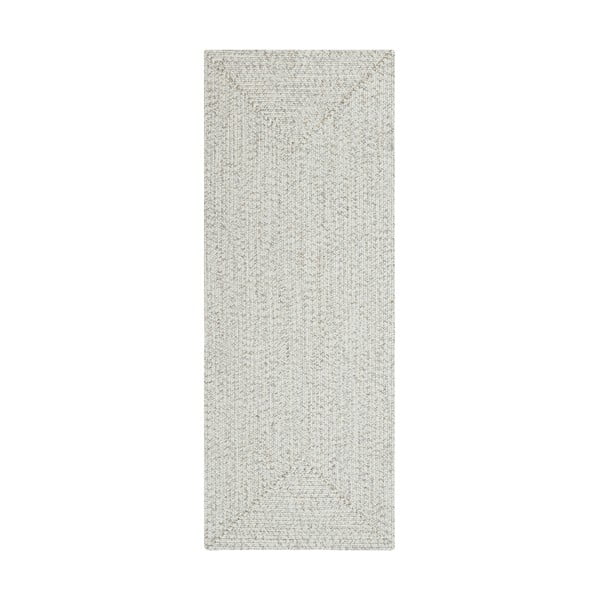 Baltas/smėlio spalvos lauko kilimas 200x80 cm - NORTHRUGS