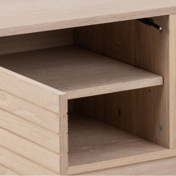 TV spintelė natūralios spalvos iš ąžuolo 160x50 cm Linley – Actona-image-1