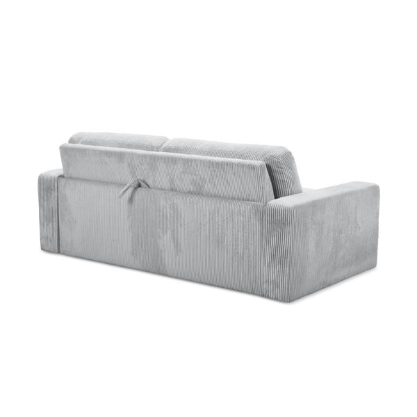 Šviesiai pilkos spalvos iš kordinio velveto sulankstoma sofa 195 cm Nona – Makamii-image-4