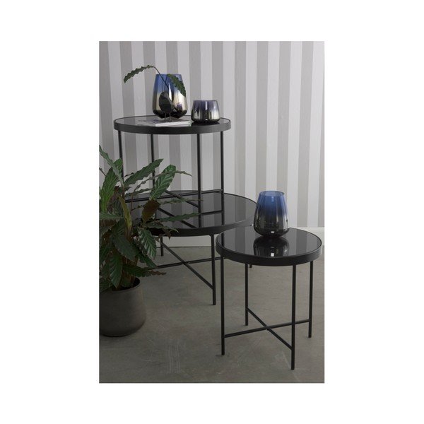 Juodas "Leitmotiv Smooth" šoninis staliukas, ⌀ 42,5 cm-image-1