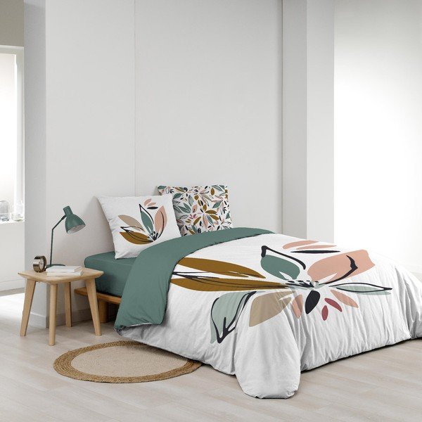 Baltos spalvos iš medvilnės dvigulė/itin ilga patalynė 240x220 cm Octavia – douceur d'intérieur-image-2