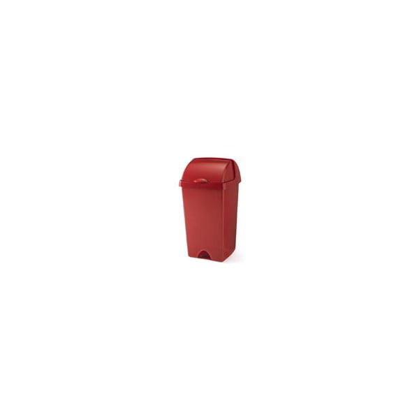 Raudona šiukšliadėžė su ištraukiamu dangčiu Addis, 38 x 34 x 68 cm