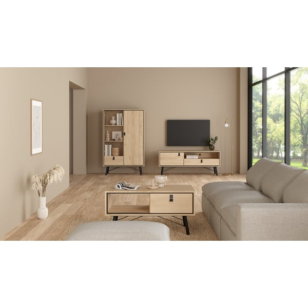 Natūralios spalvos kavos staliukas 48x102 cm Ry – Tvilum-image-2