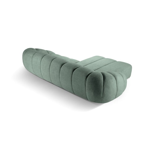 Kampinė sofa šviesiai žalios spalvos (su kairiuoju kampu) Diana – Micadoni -image-3