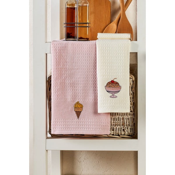 Iš medvilnės virtuvės rankšluosčiai 6 vnt. 40x60 cm Ice Cream – Foutastic-image-2