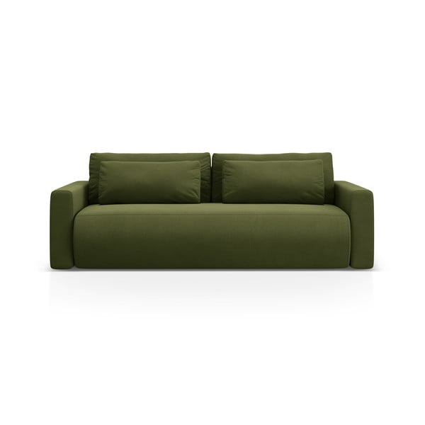 Žalios spalvos iš velveto sulankstoma/su sandėliavimo vieta sofa 238 cm Belfast – Cosmopolitan Design
