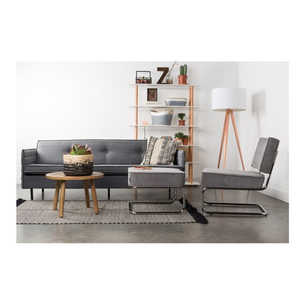 Šviesiai pilkas krėslas Zuiver Rib-image-4