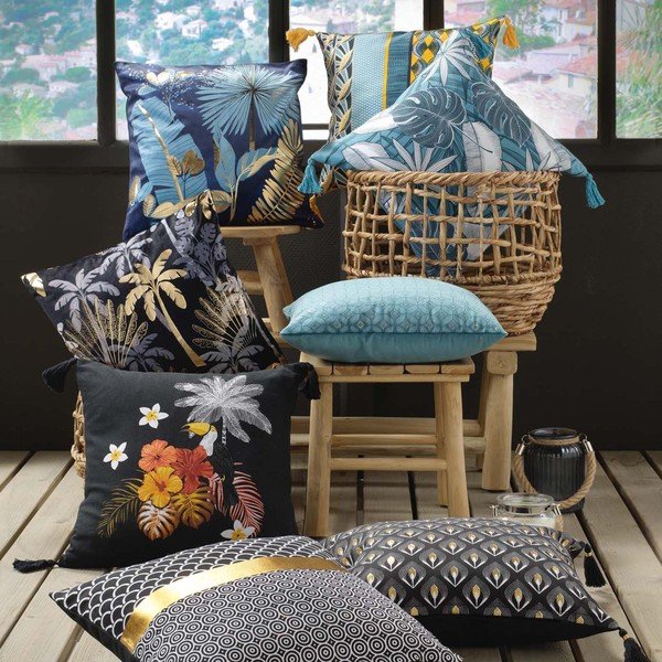 Dekoratyvinis pagalvės užvalkalas 40x40 cm Blackor – douceur d'intérieur-image-1