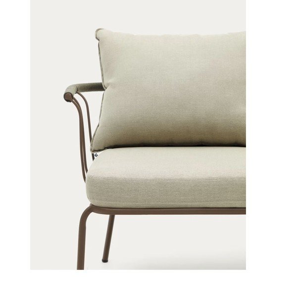 Šviesiai žalia / smėlio spalvos sodo sofa Salguer - Kave Home-image-4