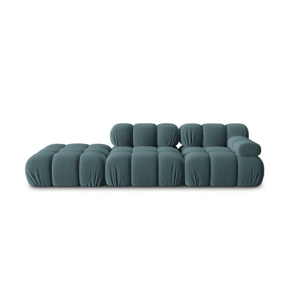 Sofa smaragdinės spalvos iš velveto 282 cm Bellis – Micadoni Home