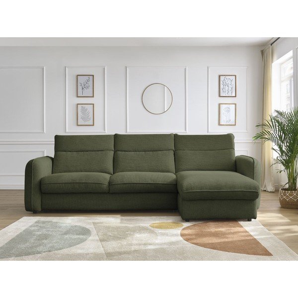 Žalios spalvos kampinė sofa Achille – Bobochic Paris-image-1