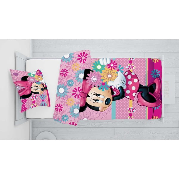 Iš medvilnės viengulė vaikiška patalynė 140x200 cm Minnie – Jerry Fabrics-image-2