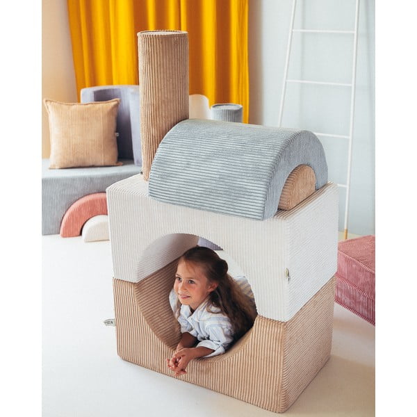 Mėtų spalvos iš velveto putų žaidimų aikštelė 3 vnt. aukštis 37 cm 75x49 cm Rainbow Montessori – Wigiwama-image-1