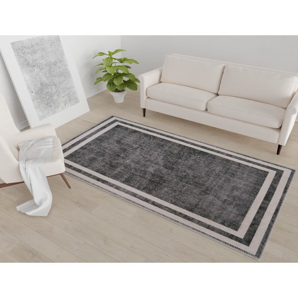Pilkos ir kreminės spalvos plaunamas kilimas 230x160 cm - Vitaus-image-1