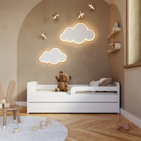 Baltos spalvos vaikiška lova su lovos grotelėmis 80x160 cm Duuli – ELTAP-image-4