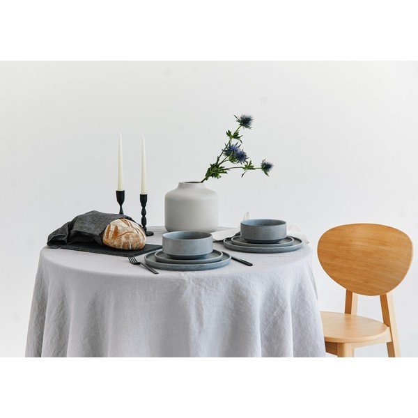 12 dalių pilkos spalvos akmens masės indų rinkinys Bonami selection Malia-image-3