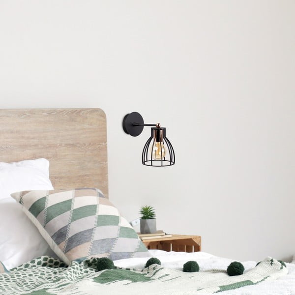 Sieninė lempa juodos spalvos/bronzinės spalvos ø 15 cm Kemah – Opviq lights-image-1