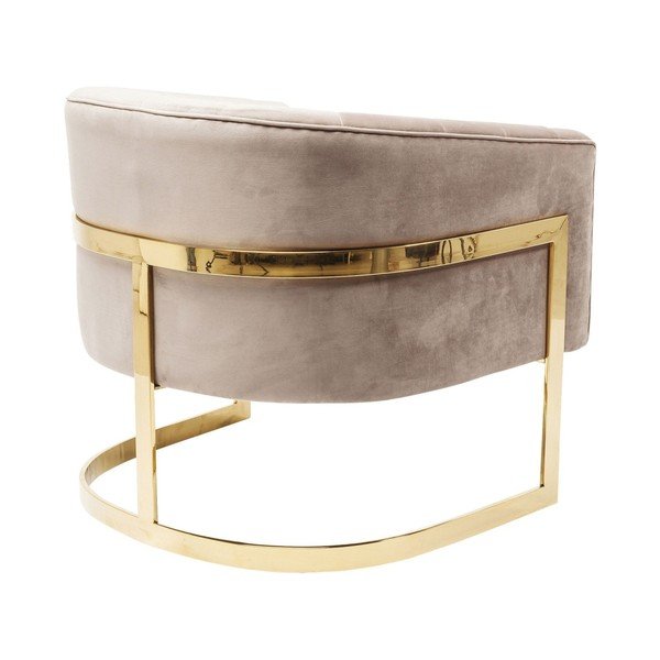 Smėlio spalvos fotelis su auksinėmis detalėmis "Kare Design Pure Elegance-image-4