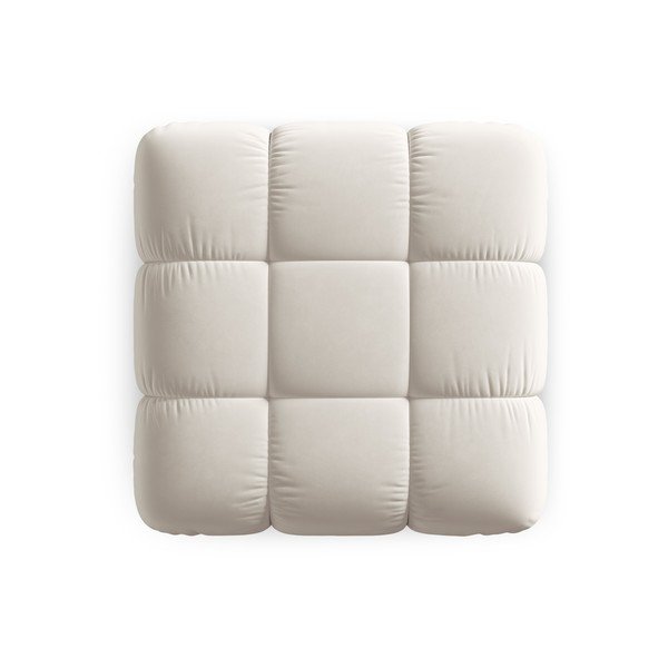 Iš velveto modulinė taburetė smėlio spalvos Bellis – Micadoni -image-4