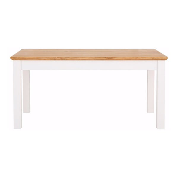 Baltas pušies masyvo valgomojo stalas su stalčiumi "Støraa Suzie-image-2
