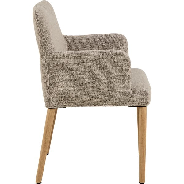 Smėlio spalvos iš audinio valgomojo kėdė su porankiais Zoe – Actona-image-4