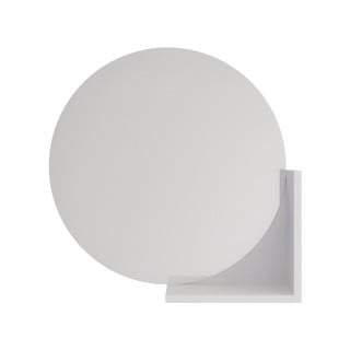 Sieninis veidrodis su balta lentyna Skandica Lucija, ø 60 cm