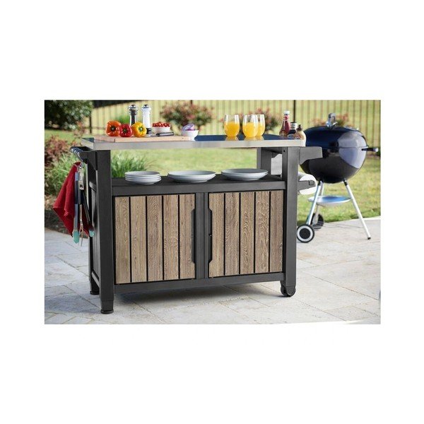 Iš plastiko sodo kepsninės stalas 134x52 cm Deco Unity XL – Keter-image-1