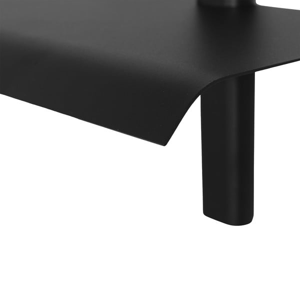 Juodos spalvos iš metalo sieninė lentyna 60 cm Hola – Spinder Design-image-4