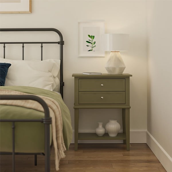 Naktinis staliukas khaki spalvos Franklin – Støraa-image-1