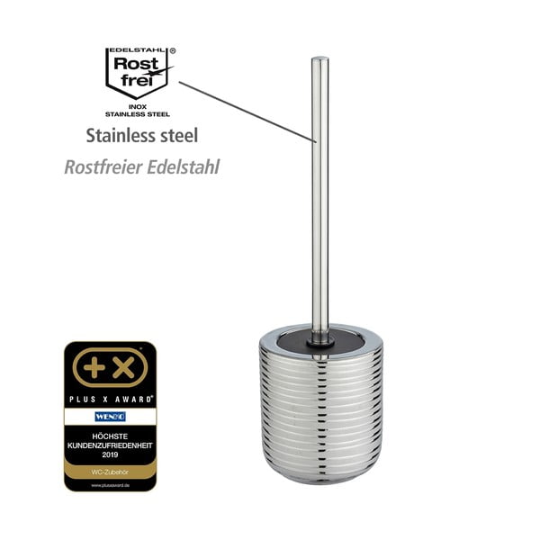 Sidabro spalvos keraminis tualeto šepetys Vilalba - Wenko-image-4