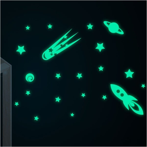 "Ambiance" raketų žvaigždžių, kometų ir planetų sienų lipdukų rinkinys