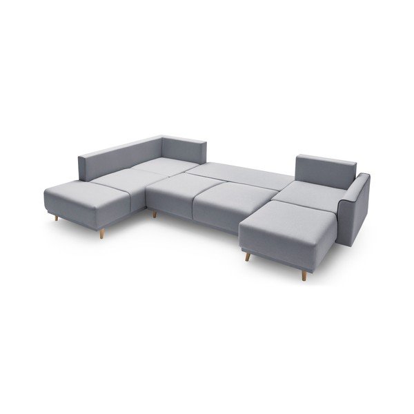 Pilka U formos sofa-lova "Bobochic Paris Panoramique XXL Mola", dešinysis kampas-image-4